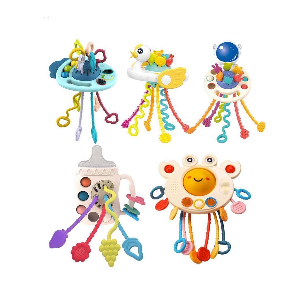 婴儿宝宝玩具0-1岁哄娃神器抽抽乐3-6个月五六9-12手指精细拉拉乐