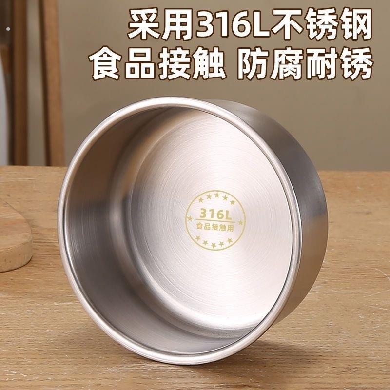 316不锈钢直身盘子加深平底圆盘商用蒸糕盘凉皮盘蛋糕模具发糕盘