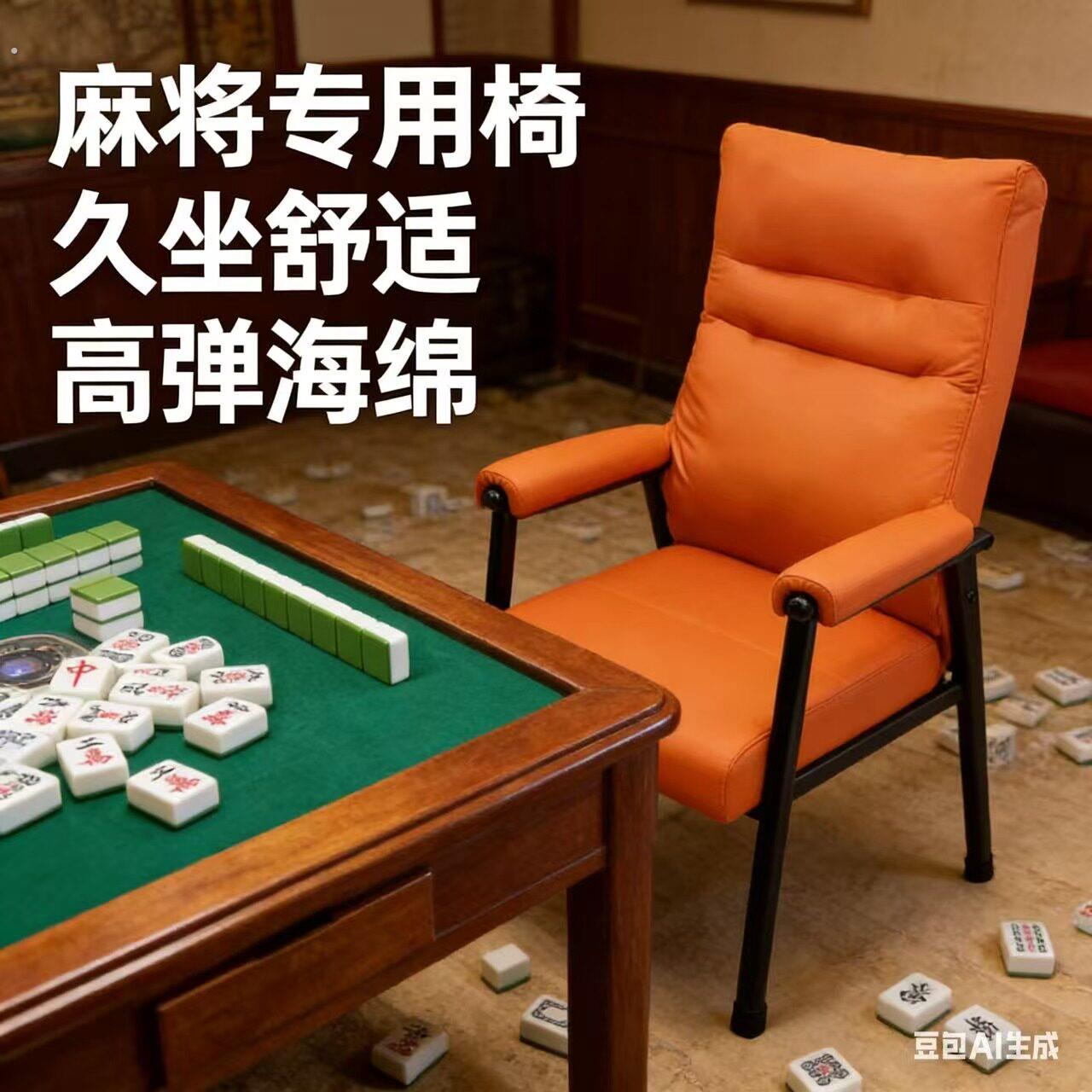 麻将椅棋牌室专用椅子轻奢高级不累靠椅大空间搓麻将久坐简约新款