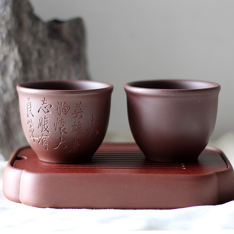 紫砂杯主人杯 特级原矿底槽青品茗杯 中容量茶杯 0添加化工