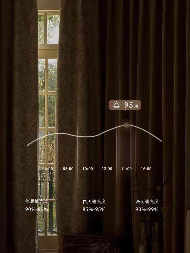 定制简约欧式加厚雪尼尔纯色拼接高端大气窗帘卧室全遮光成品布落