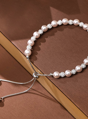 曼塔玫瑰珍珠手链女生马年本命年