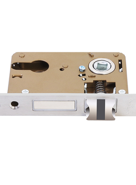 门锁家用卧室内房j间木门消声静音125mm小5040不锈钢黑色锁具配件