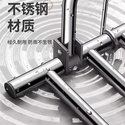 阳台晾衣神器防盗网窗p户护栏杆晾衣架挂室外家用挂钩凉晒鞋置物