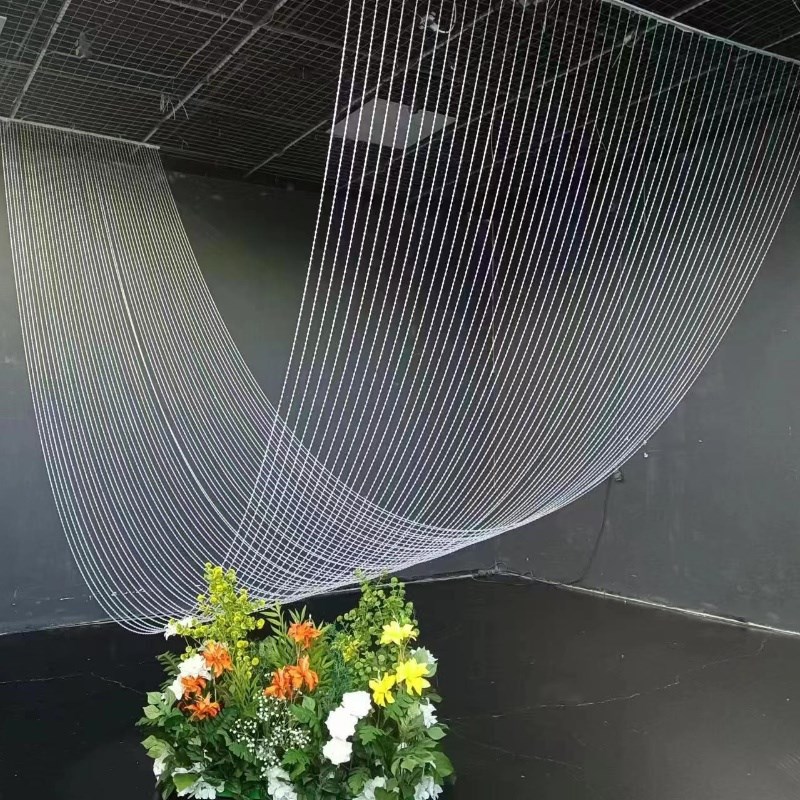 婚庆道具亚克力珠帘波浪挂v件水波帘韩式婚礼堂背景行云流水吊顶