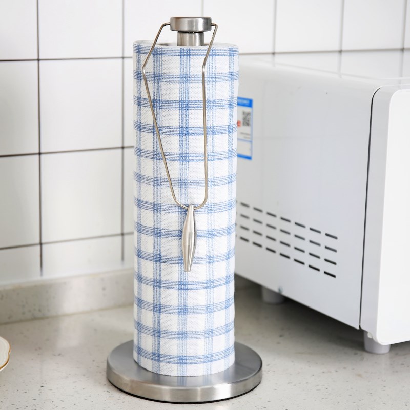 厨房卷纸架大g卷筒纸挂架台面立式懒人抹布架子免打孔保鲜膜收纳