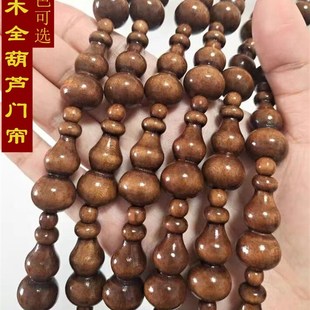 桃木珠帘全葫芦门帘o家用客厅玄关隔断帘卫生间厕所免打孔风水帘