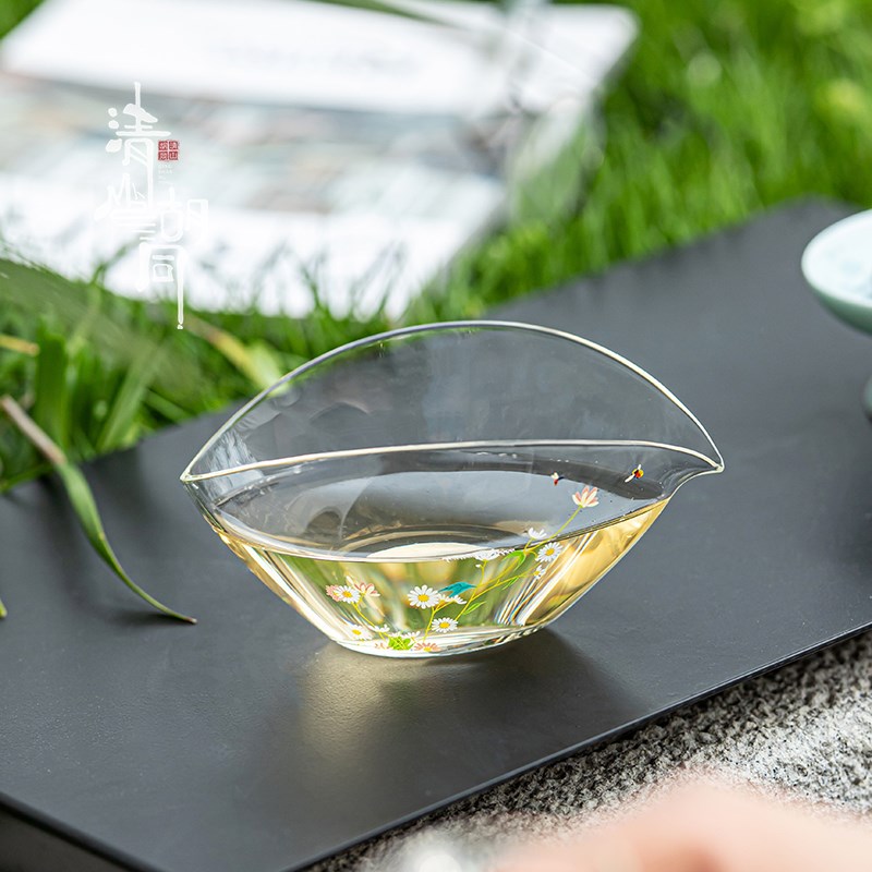 耐热玻璃公道杯高l档分茶器绿茶专用茶具女士精致倒茶公杯茶道配