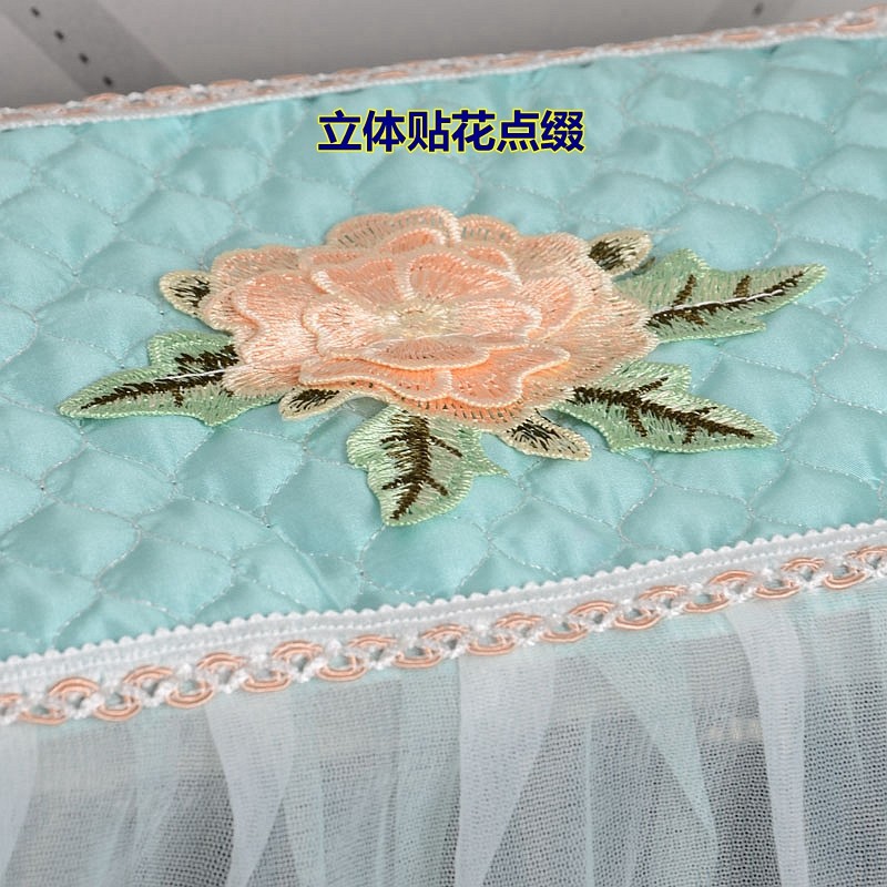 茶吧机罩顶部盖巾防尘罩方形盖A布饮水机套刺绣卡通防尘罩水桶套