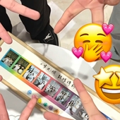 彩虹相纸拍立得MINI相纸边框贴纸DIYins可爱3寸明星小卡装 饰贴纸