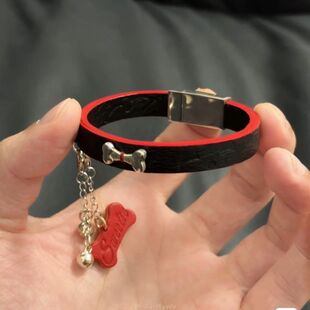 蓝色甜酷辣妹choker甜酷气质爆款猫爪手环洛丽塔手圈手链新款手饰