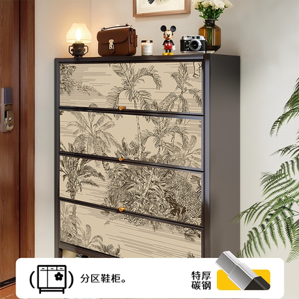 鞋柜家用门口收纳柜一体靠墙入户玄关柜门外走廊大容量多层超大