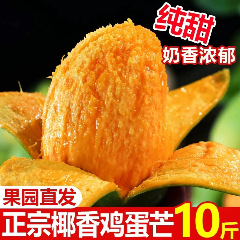 正宗西双版纳椰香芒果鸡蛋芒小青芒果水果新鲜当季超甜非覃斗芒