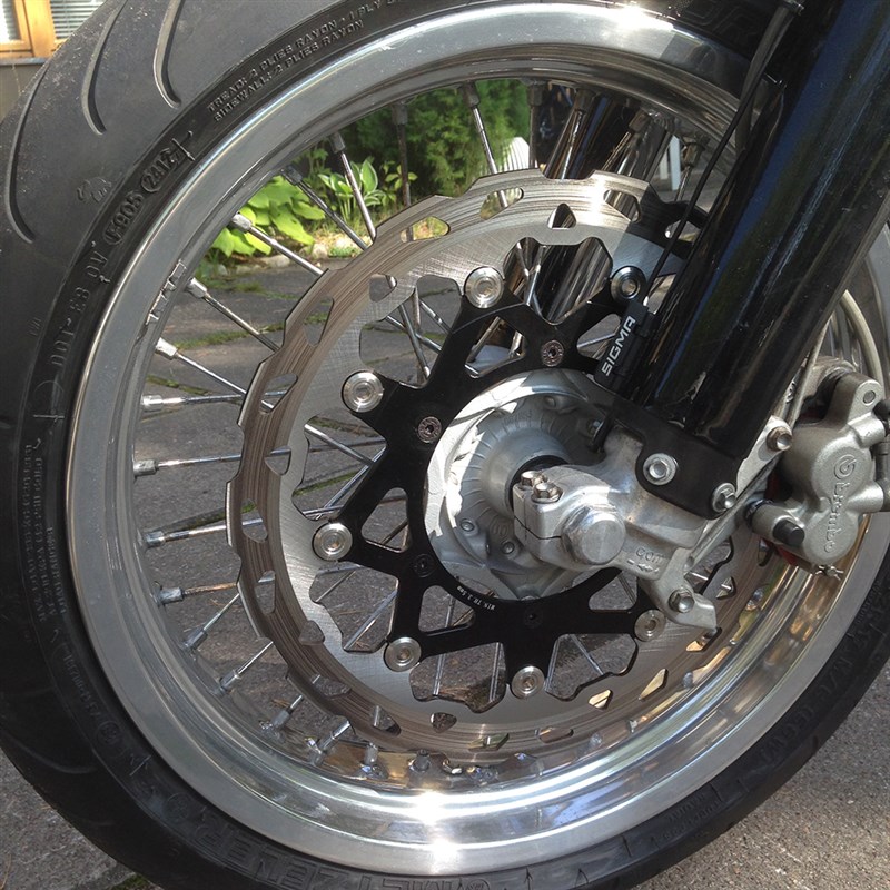 适配KTM胡斯瓦纳摩托车250 XC/FX450改装配件不锈钢+铝合金浮动盘