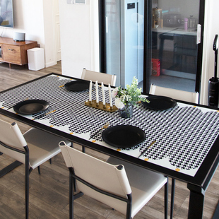 皮革桌垫 高级防水防油防烫免C洗酒店餐厅轻奢餐桌布家用可定