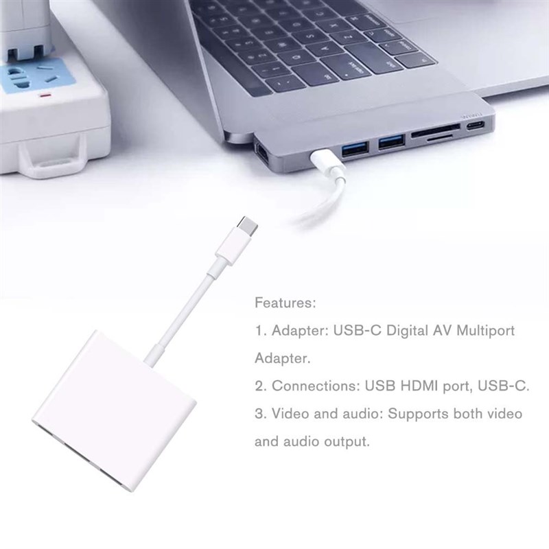 2021 HOT For Apple USB-C DigitaCl AV Multiport Adapter USB-C