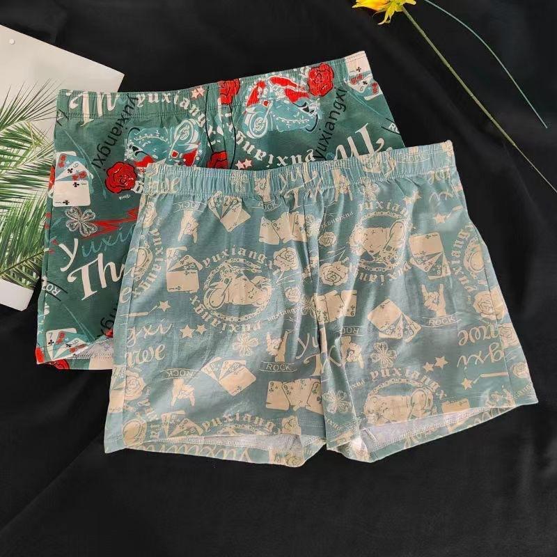 裤男士裤男纯棉宽松四角裤透气青年高档大尺码舒适平角短