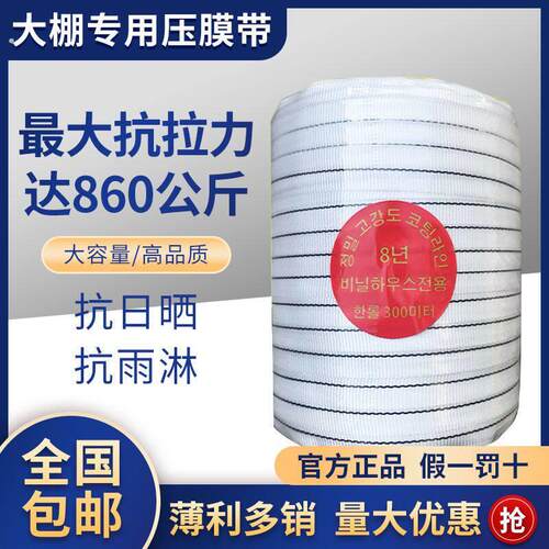 大棚配件加厚抗老化耐磨压膜线压膜带拉线棚绳挂膜耐用专用绳绷带