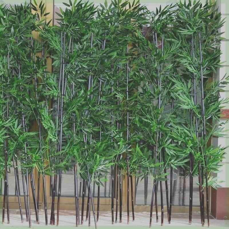 私人定做高端仿真紫竹竹子室内紫竹子隔断背景墙客厅装饰塑料叶子