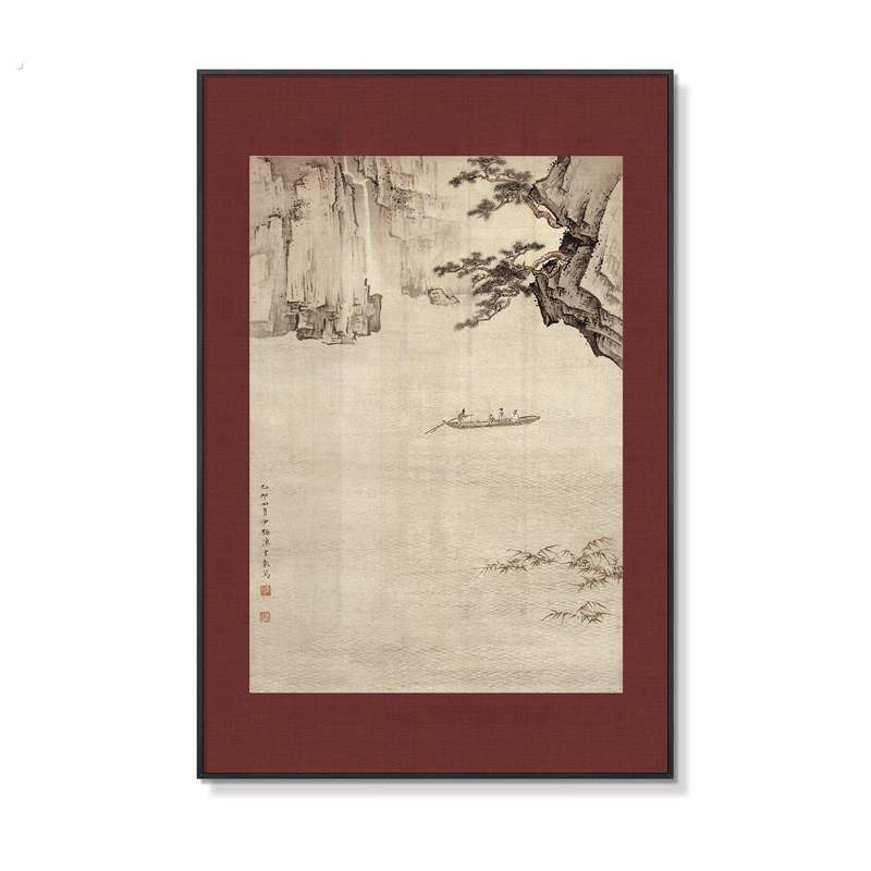 新中式客厅沙发背景墙面装饰画卧室玄关走廊过道壁画饭厅风景挂画