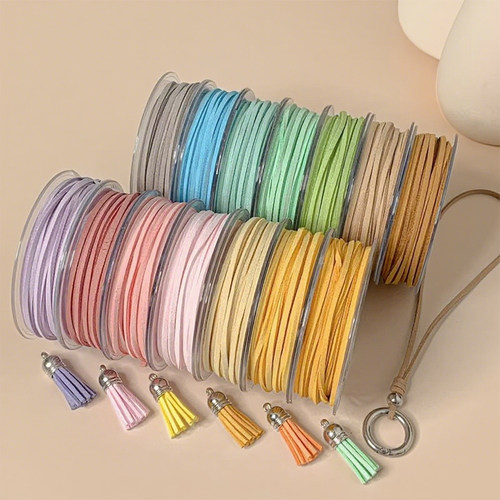 34色3mm皮绳高端Alcantara麂皮绒皮条仿鹿皮绳子项链挂绳diy材料