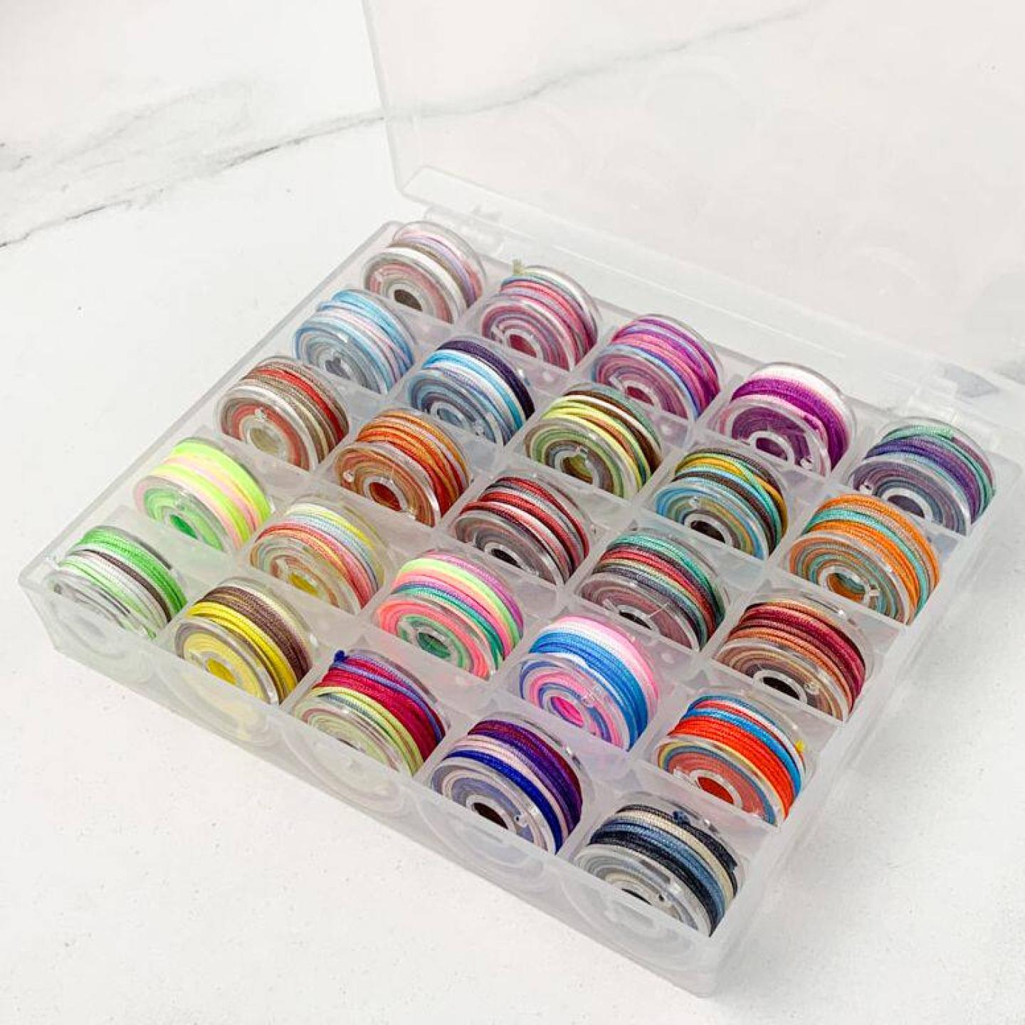 新品 72号玉线25色段染系列套装 手链手工编织绳五彩绳子项链编绳