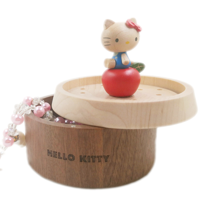 台湾木质凯蒂猫摆设收纳盒首饰儿童女生日情人节