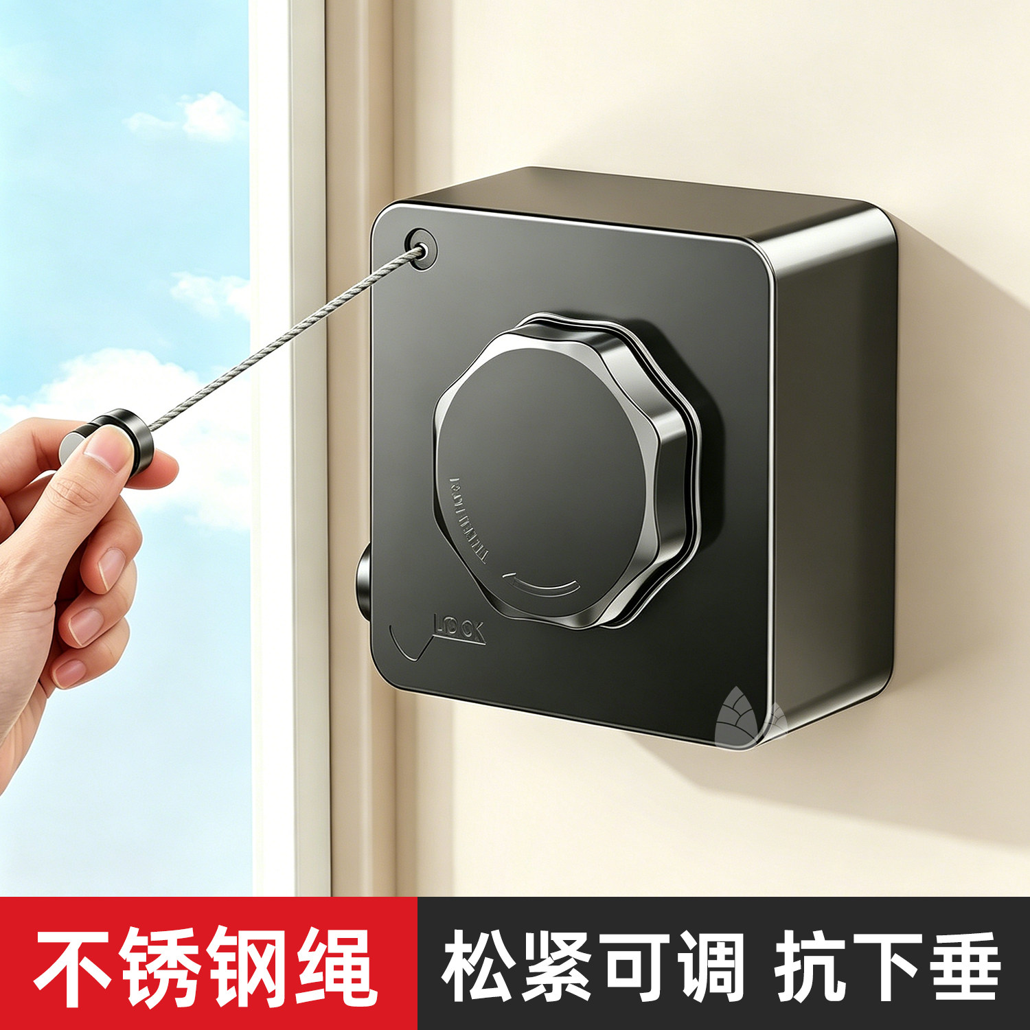 隐形伸缩免打孔晾衣绳