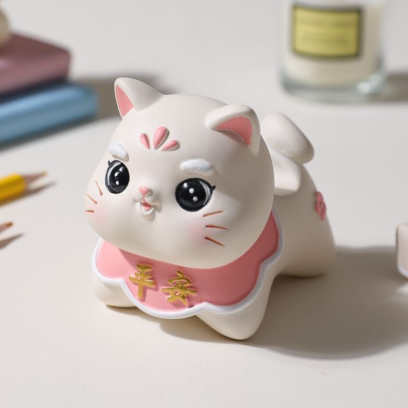可爱招财猫手机支架小摆件办公室工位桌面装饰生日礼品送女生闺蜜