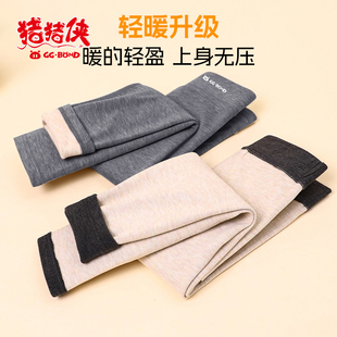 打底裤 秋冬发热女童蚕丝羊毛双面绒棉裤 BOND儿童保暖裤 猪猪侠GG