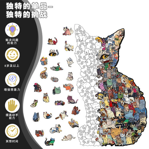 小猫拼图异形烧脑十级难度