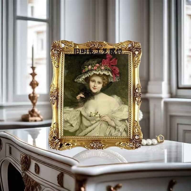 欧式复古相框摆台长方形画框挂墙客厅沙发背景墙玄关装饰画图片