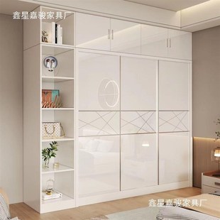推拉简约现代小户型出租屋结婚储物收纳衣橱 衣柜家用卧室组合新款