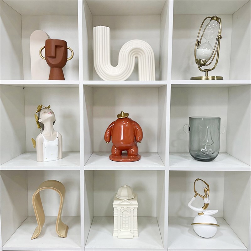 现代样板房客厅创意家居酒柜软装饰品家居摆饰展厅陶瓷工艺品组合