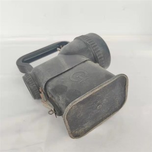 老物件旧斗笠50年代矿工工人安全帽竹编帽矿灯复古装饰道具摆件