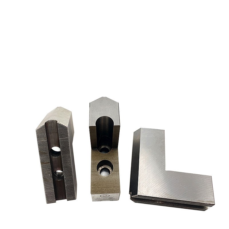 新款比优特气动三爪卡盘L型加高软爪6E 8 10寸生爪正反爪内撑现货