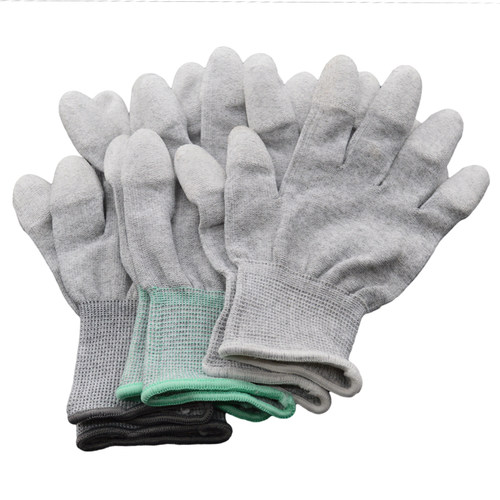 碳纤维涂指手套10双n装pu涂层涂指无尘工业电子薄款防静电作业手