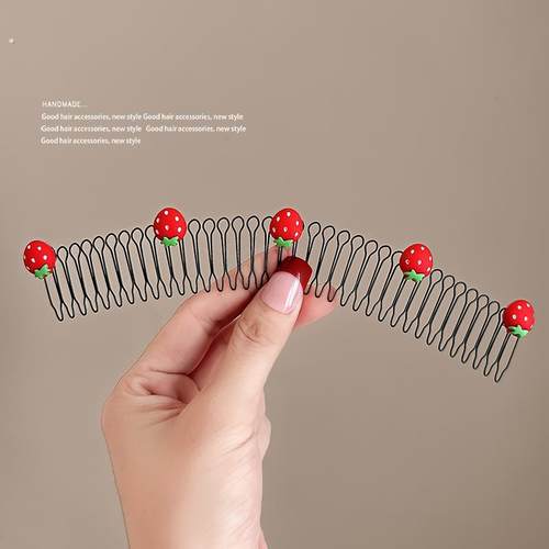 加长碎发神器女儿童拉拉梳刘海前额发夹2023新款插梳固定夹子发卡