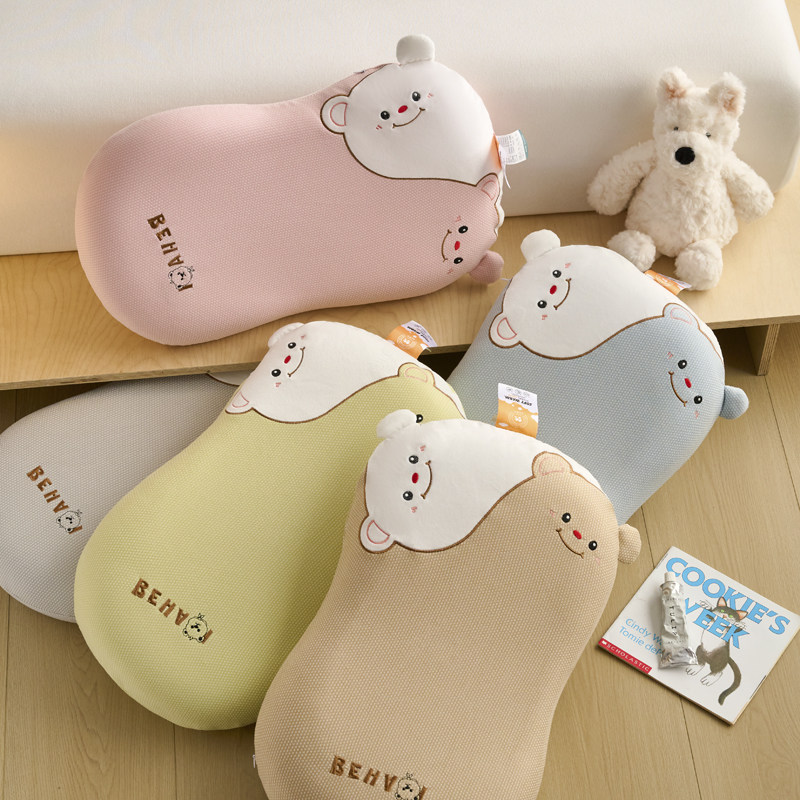 儿童记忆枕头护颈椎3-6岁以上幼儿园专用宝宝助睡眠软枕芯猫肚枕