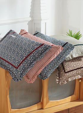 荞麦壳枕头花草枕全棉护颈枕可拆洗家用全荞麦皮枕芯助睡眠软稻壳