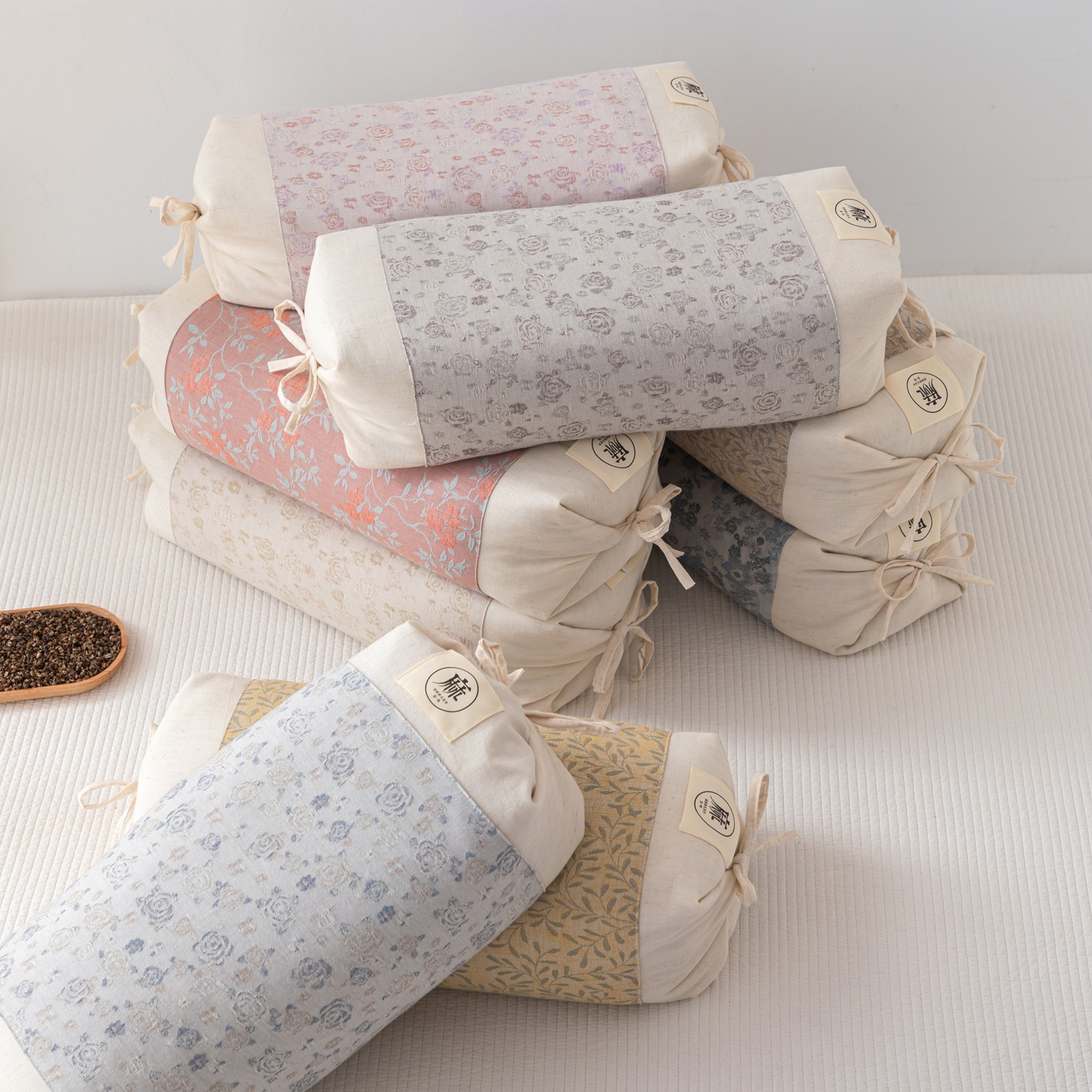 棉麻荞麦枕头护颈椎助睡眠成人荞麦壳枕芯护颈枕不塌陷单人一只装