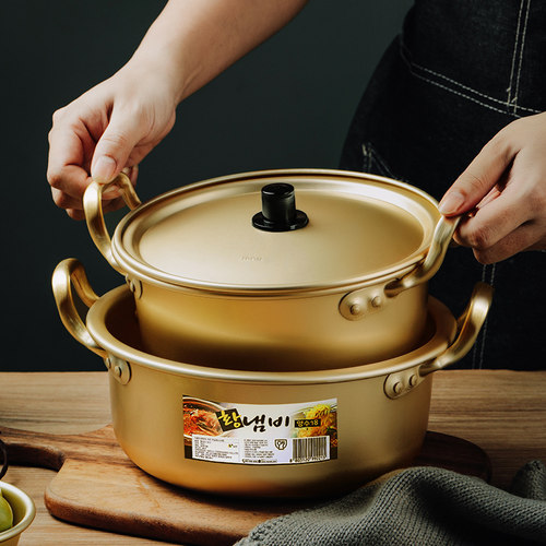 韩国泡面锅小煮锅家用不锈钢双耳螺蛳粉专用汤锅韩式泡面拉面锅