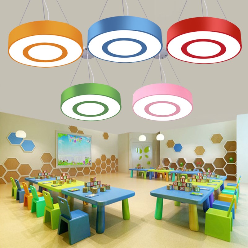 幼儿园培训机构吊灯儿童乐园大厅走廊教室圈圈灯游乐园卡通造型灯