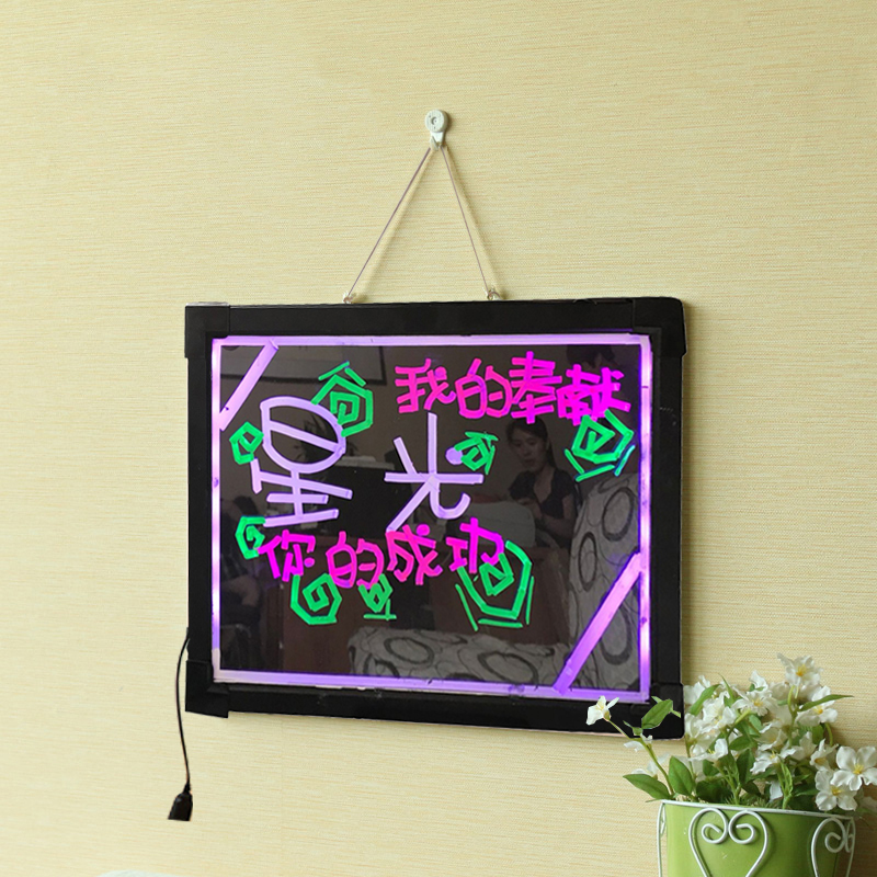 挂式商用发光小黑板店铺用摆摊广告展示价格牌餐厅手写菜单价目表