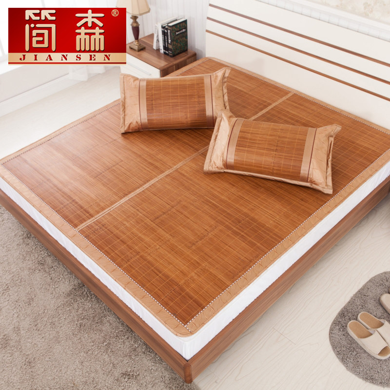 竹席凉席家用夏季草席冬夏双面可折叠正反两用冰丝席夏天宿舍席子