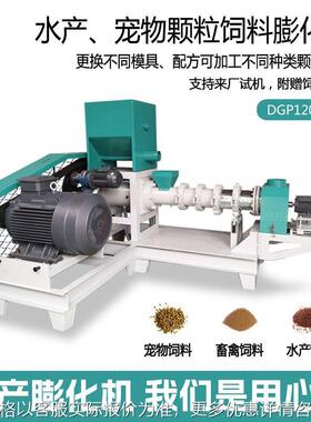 DGP120-B型鱼饲料颗粒膨化机 水产养殖 牛蛙 鱼食 鱼粮饲料颗粒机