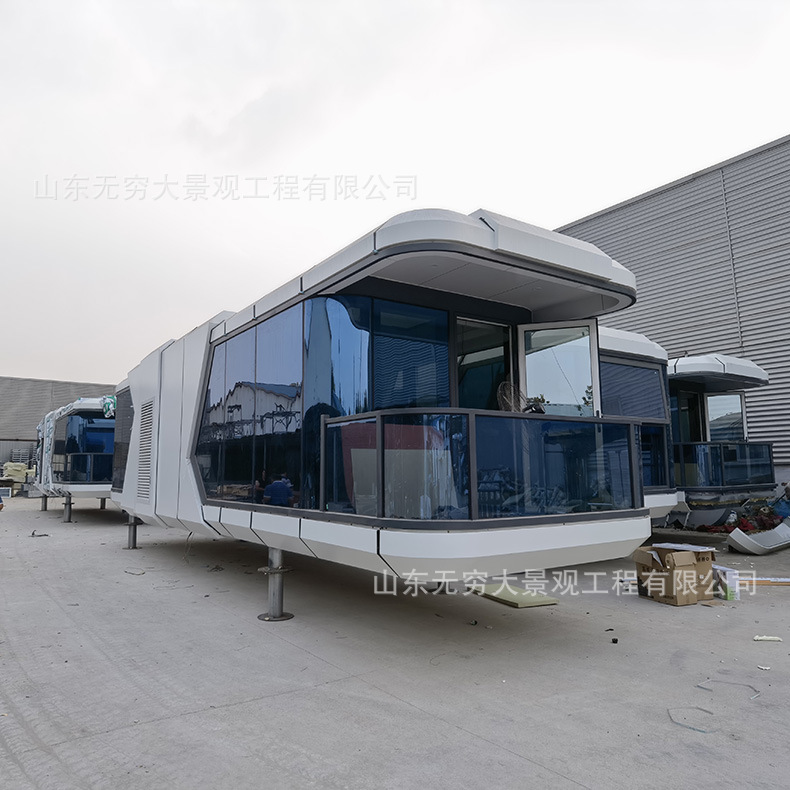 移动民宿互集魔方小屋  圆弧形苹果仓轻钢住人酒店 太空舱民宿厂