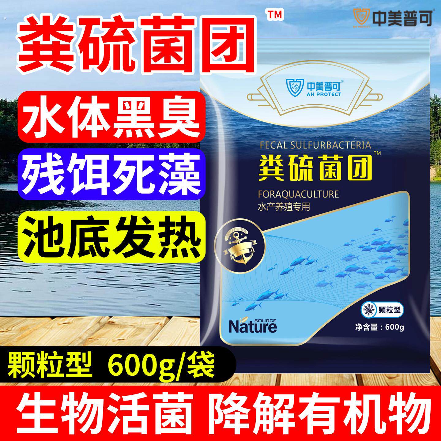 粪硫菌颗改底颗粒水产养殖生物改底王调水净水脱硫底泥除臭降底热