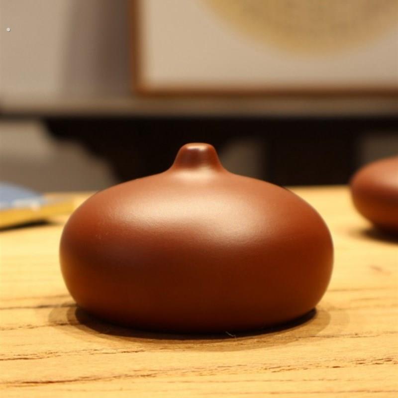 爆款潮州朱泥盖置杯托手拉壶盖碗座盖托茶具配件紫砂中式茶道零配