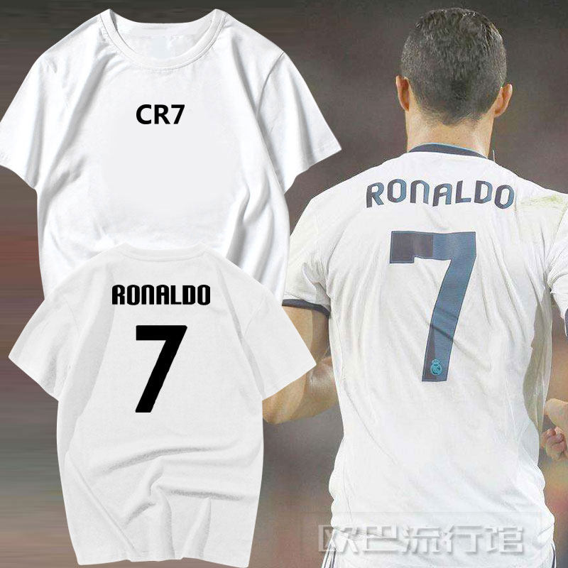 足球小小罗C罗短袖t恤 男定制号码CR7夏休闲纪念衫夏